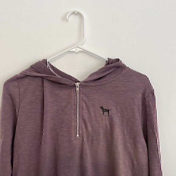 PINK VS VICTORIA'S SECRET Purple 1/4 Zip Lightweight Pullover Hoodie Sweatshirt - Picture 4 of 12